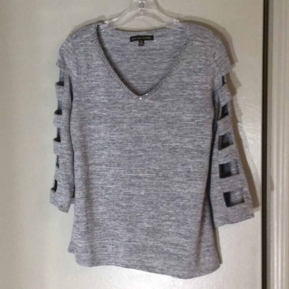 Always Indego Lady’s top w/cutouts on sleeves; MED